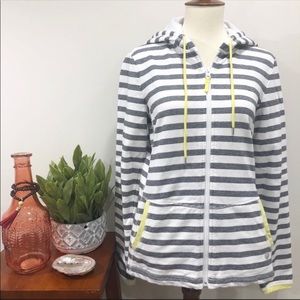 Talbots Striped Zip Up Hoodie Size XS